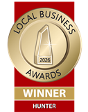 Local Business Awards Hunter Winner 2026 badge