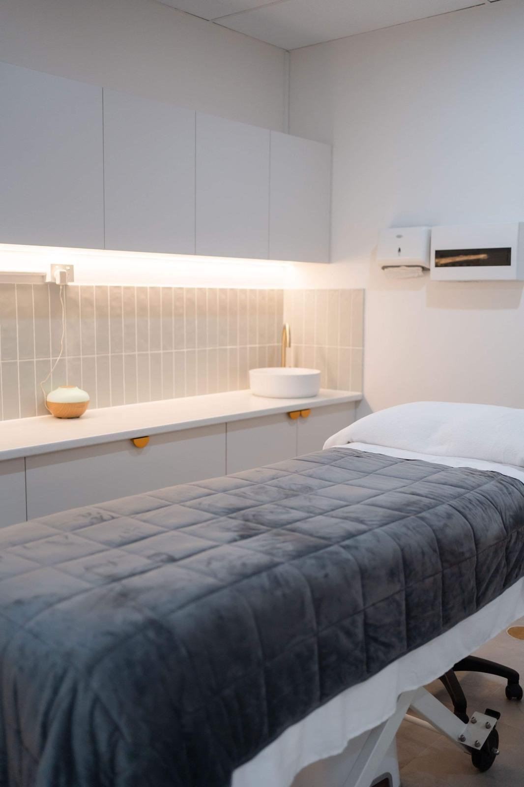 LED strip lighting installed in a bedroom