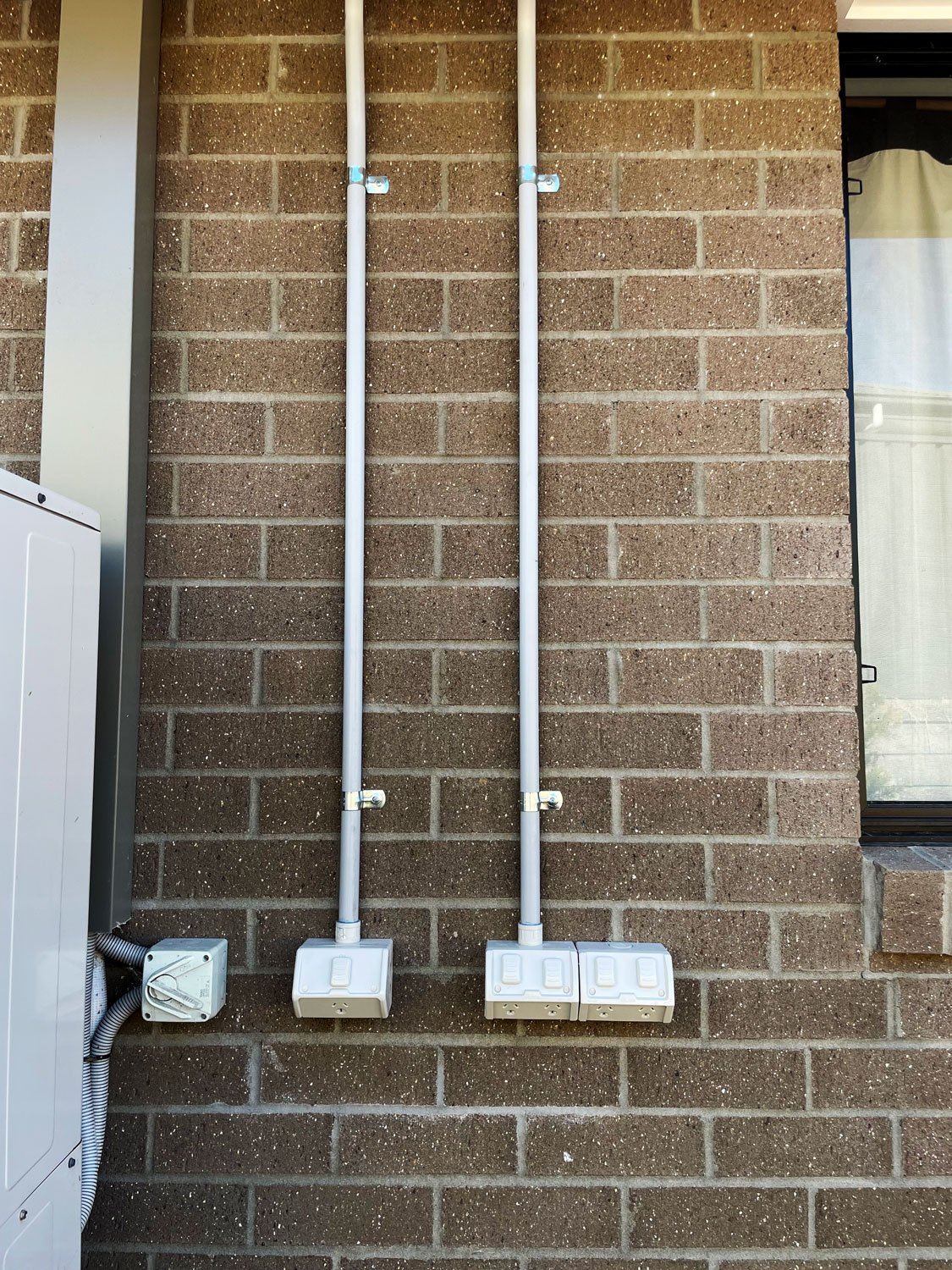 Weatherproof switch and power outside a home
