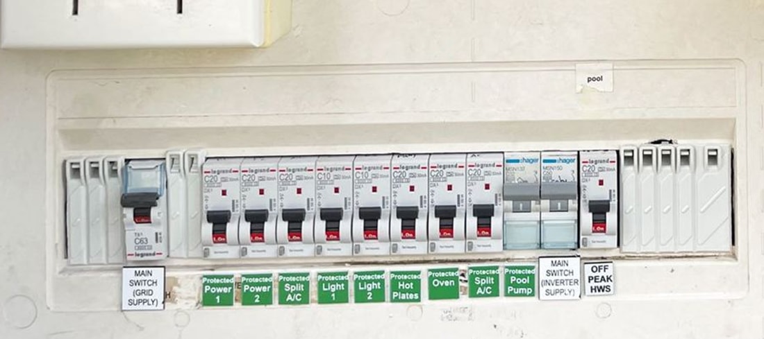 An older switchboard in a garage