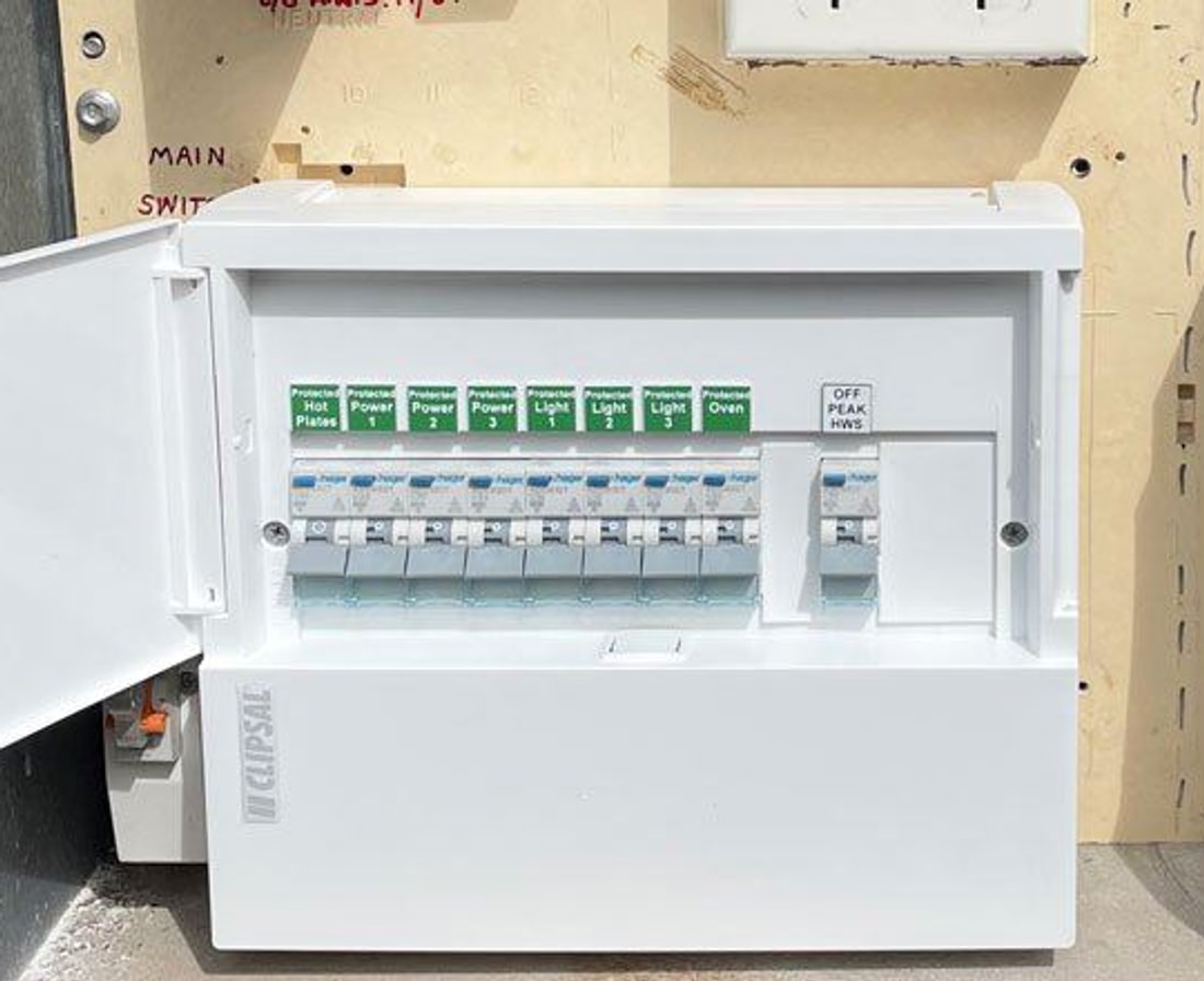 Switchboard fitted with safety switches